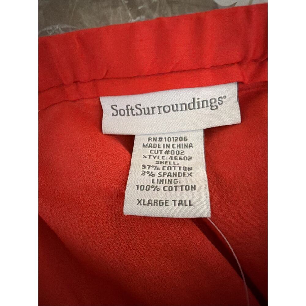 NWT Soft Surroundings Red With White Pattern Long Skirt #1385 Size XL tall - Picture 4 of 4